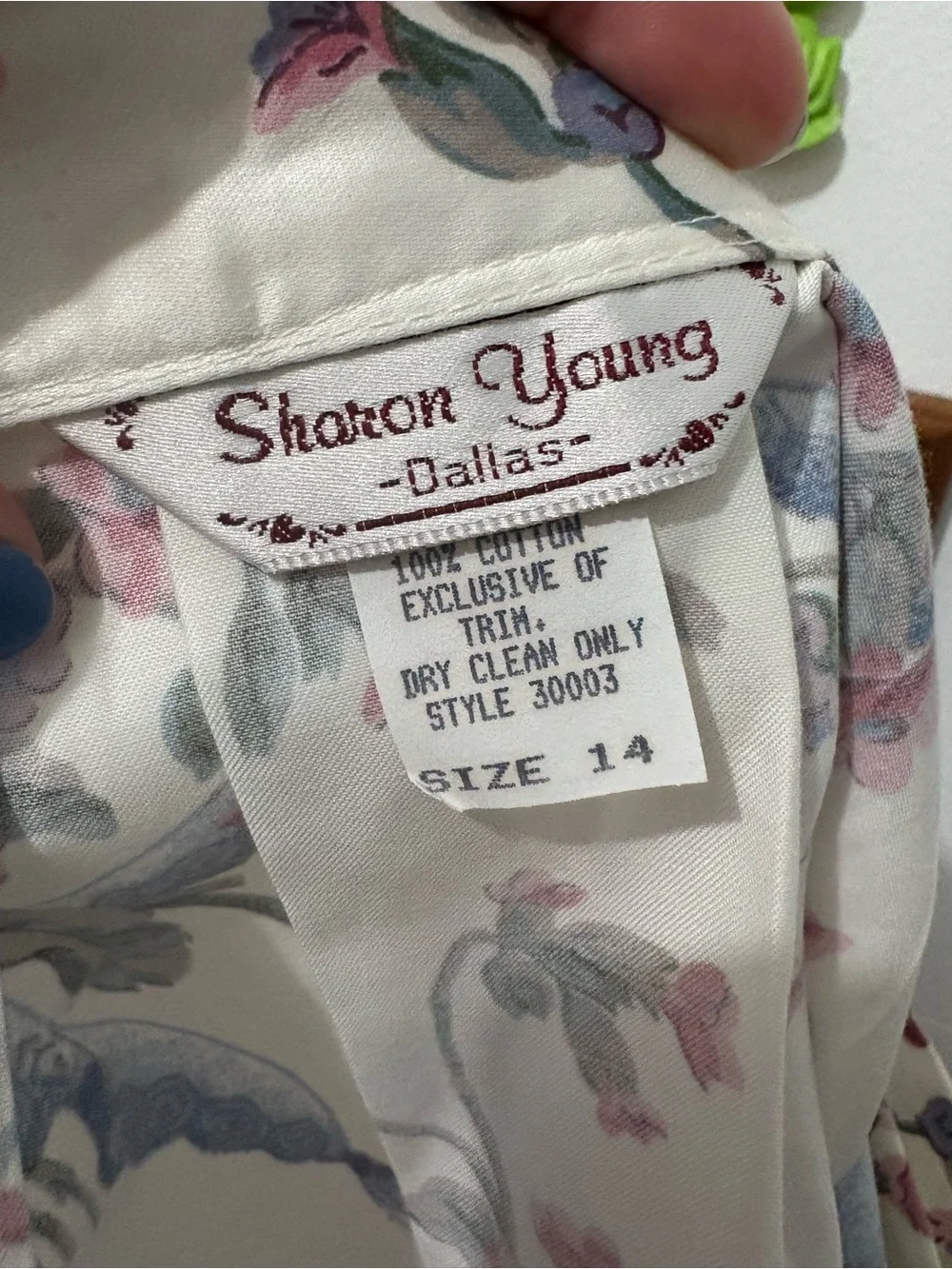Vintage Sharon Young White Floral and Lace Print Cottagecore Cotton Maxi Skirt